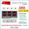 CAFF Relay Protector 3-Phase 4-Wire 100A 3PN VA Monitor 230V Display